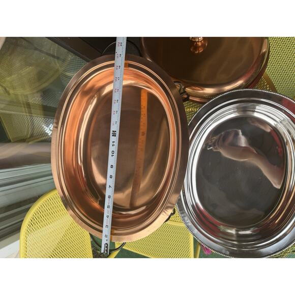 Copper Chafing Dish Serveware Thanksgiving Chafer Warming Tray - Picture 7 of 9